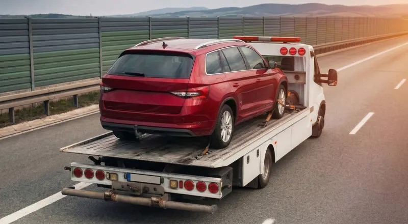 Guincho para carros em Rio Grande – carro sendo carregado em plataforma